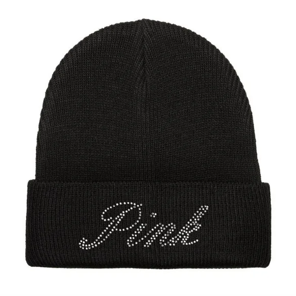 Victorias Secret PINK BLACK RIB BEANIE PINK Victoria main image 4